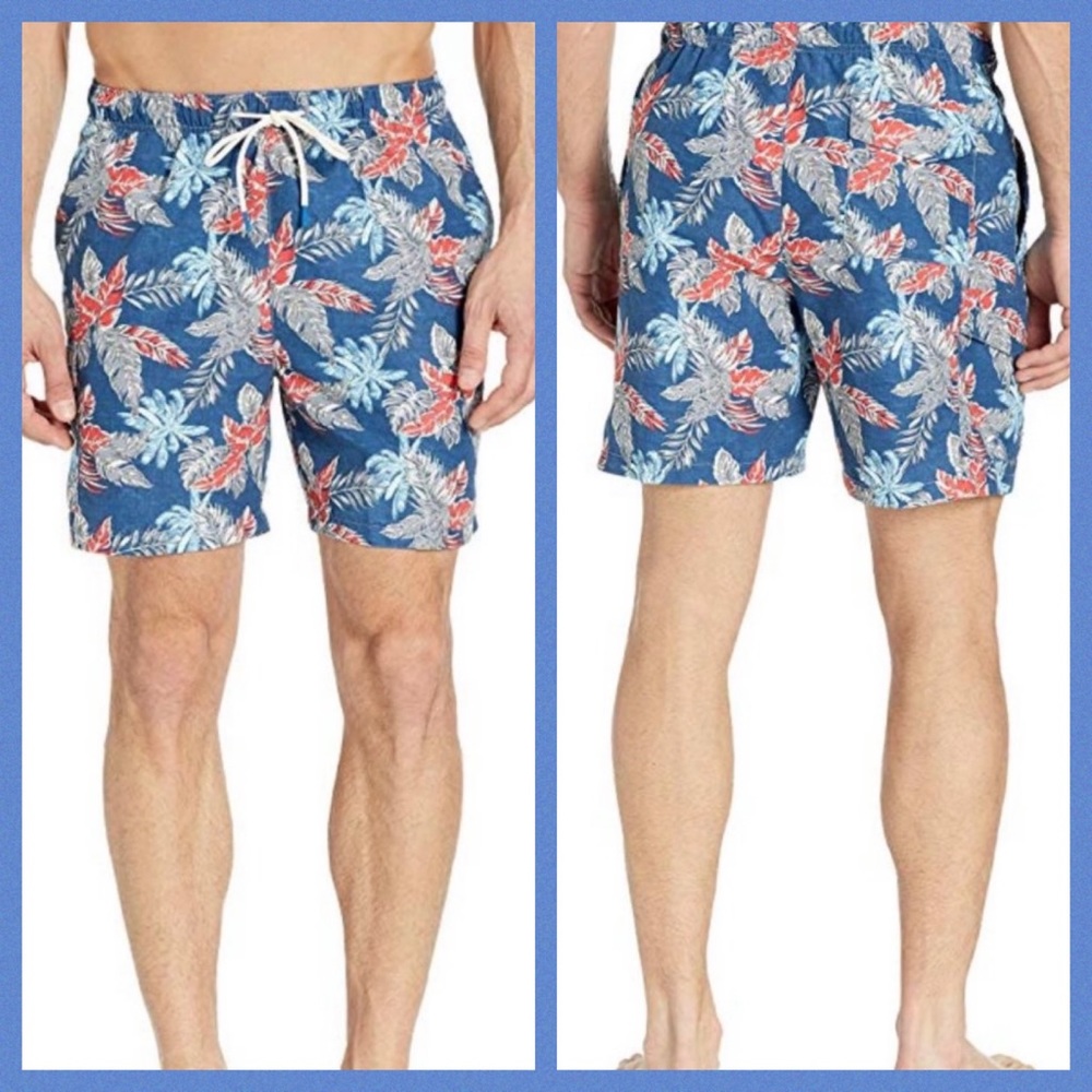 Tommy Bahama Naples Faded Palms Swim Trunks Bathing Suit Pool Beach Sz M